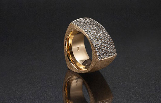 Ring mit 1ct Diamant-Brillanten in 750/- Gelbgold