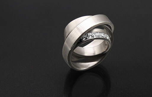 Ring mit 0,704ct Diamant-Brillanten in 925/- Sterling-Silber 