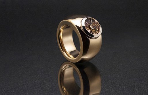 Ring mit 3,00ct Diamant-Brillant in 750/- Gelb-/Weißgold