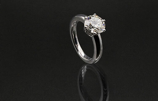 Ring mit 3,02ct Diamant-Brillant in 750/- Weißgold