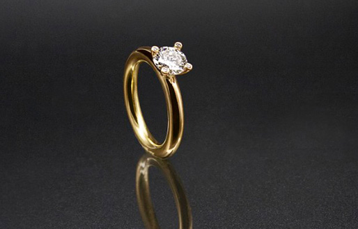 Ring Anja mit 1,00ct Diamant-Brillant in 750/- Gelbgold