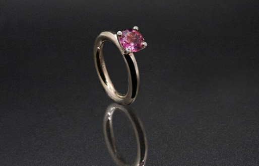 Ring Anja mit Turmalin und Diamant-Brillanten in 750/- Roségold