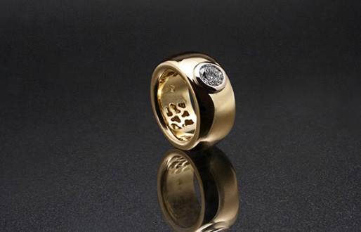 Ring mit 1,15ct Diamant-Brillant in 750/- Gelbgold