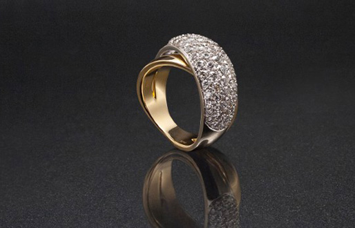 Ring mit 1,70ct Diamant-Brillanten in 750/- Gelb-/Weißgold