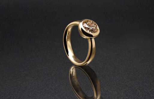 Ring mit 2,01ct Diamant-Brillant in 750/- Gelbgold