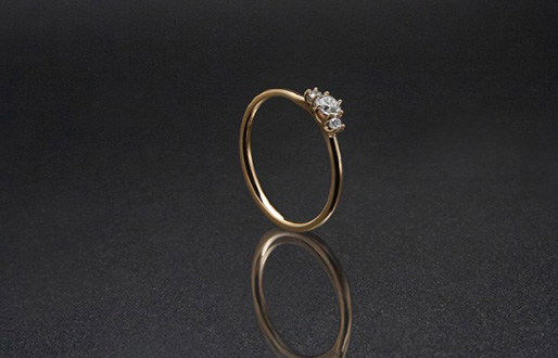 Ring mit Diamant-Brillanten in 585/- Gelbgold