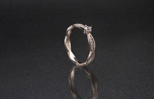 Ring mit Diamant-Brillanten in 585/- Weißgold