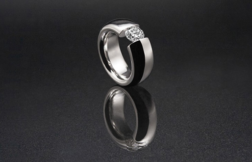 Spannring mit 1,47ct Diamant-Brillant in 750/- Weißgold